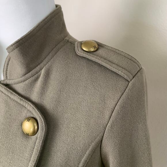 Hurley Size S Full Zip Military Style Jacket Army Olive Green Knit Soft Outdoor - Picture 8 of 14